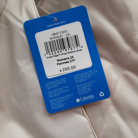 NWT Women's Columbia Kuser Ridge II Plush Softshell Jacket size 2X (see desc) - Picture 2 of 4